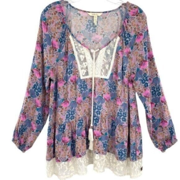Matilda Jane Womenâs Peasant Blouse Boho Lace Top